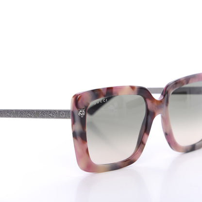 Gucci Acetate Square Frame GG0216S Sunglasses Rose Silver 7 of 8