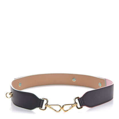 Fendi Vitello Dolce Tri-Color Buttoned Strap You Black Peonia Cuoio 1 of 5