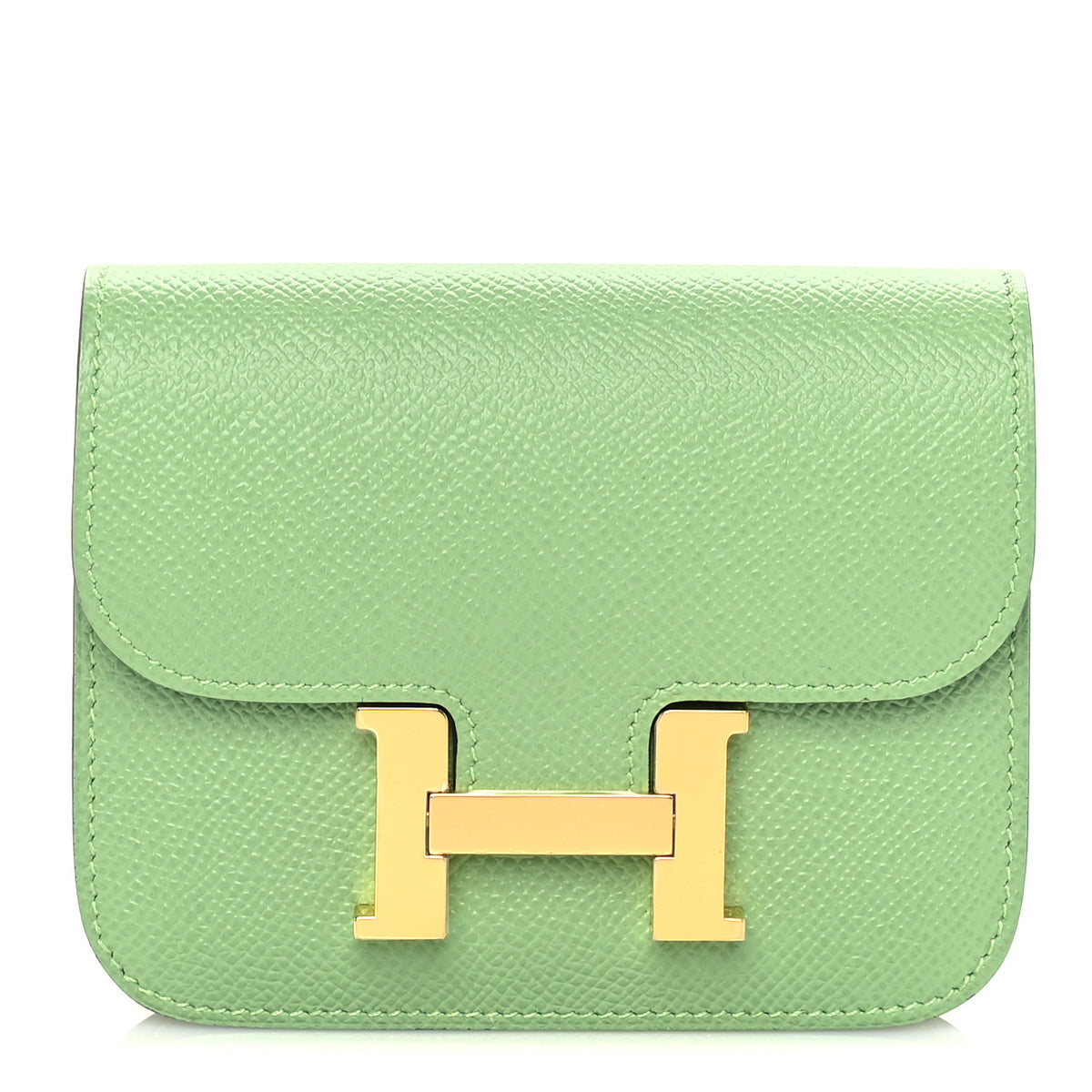 Hermes Epsom Constance Slim Wallet Vert Criquet 1 of 6