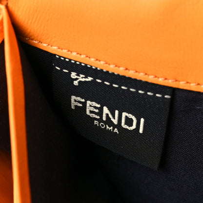 Fendi Nappa Matisse FF Embossed Continental Wallet on Chain Clementine 7 of 7
