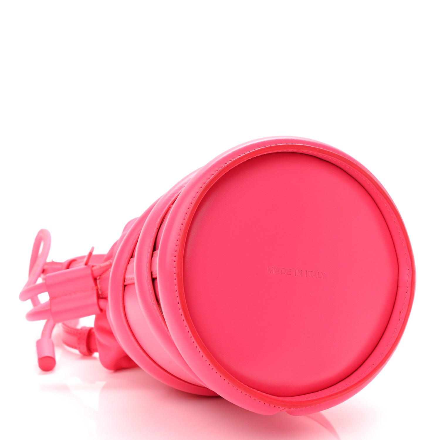 Alexander McQueen Calfskin The Soft Curve Drawstring Bag Neon Pink 4 of 11