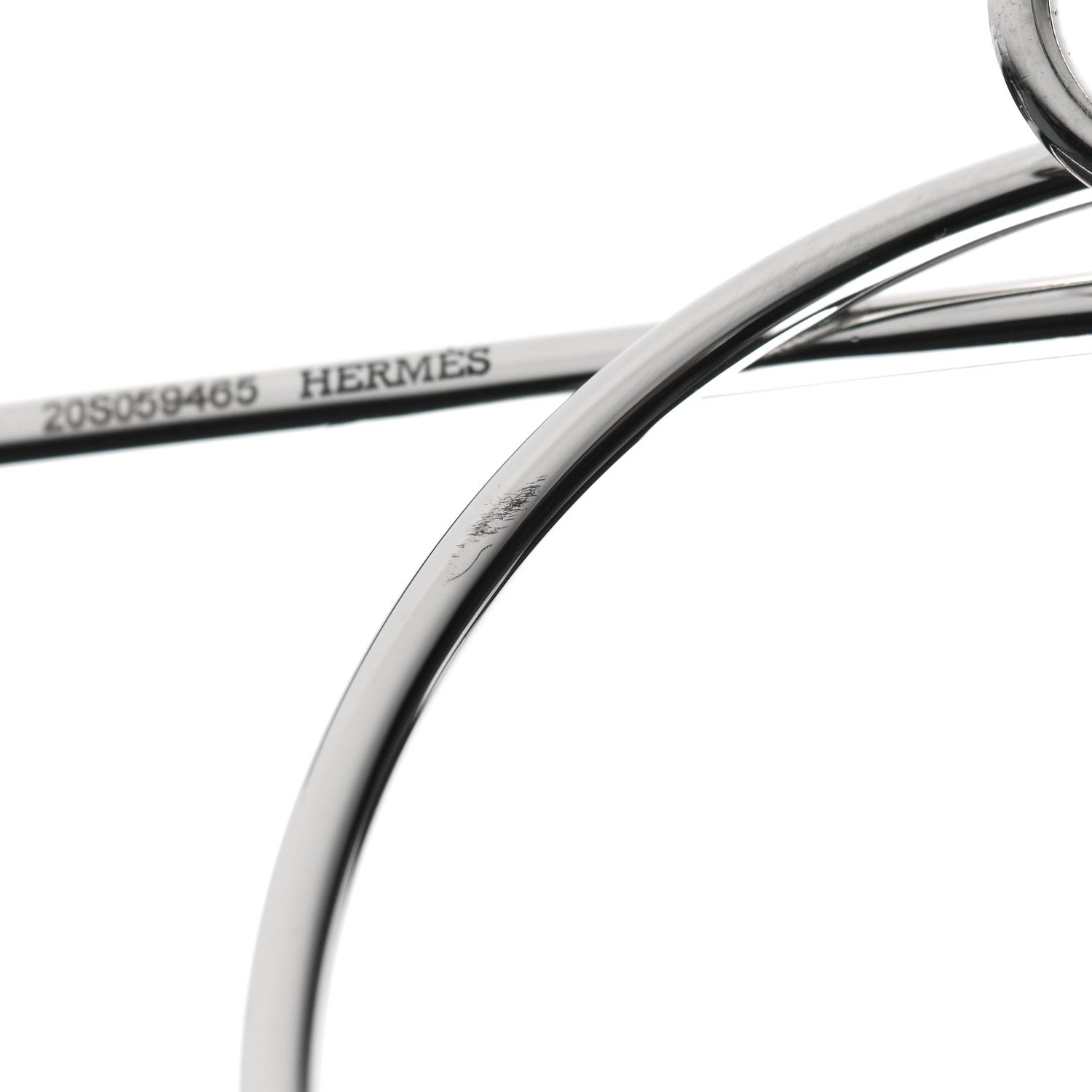 Hermes Sterling Silver MM Loop Earrings 6 of 7
