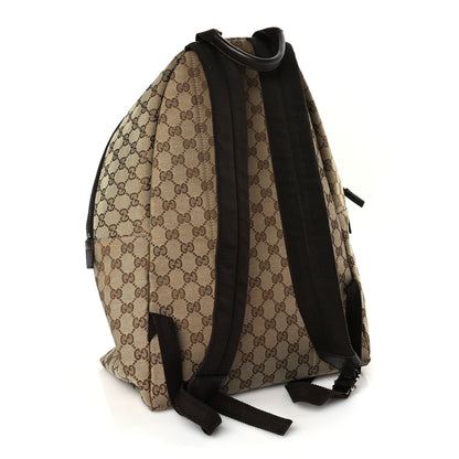 Gucci GG Monogram Web Medium Classic Backpack Brown 3 of 16