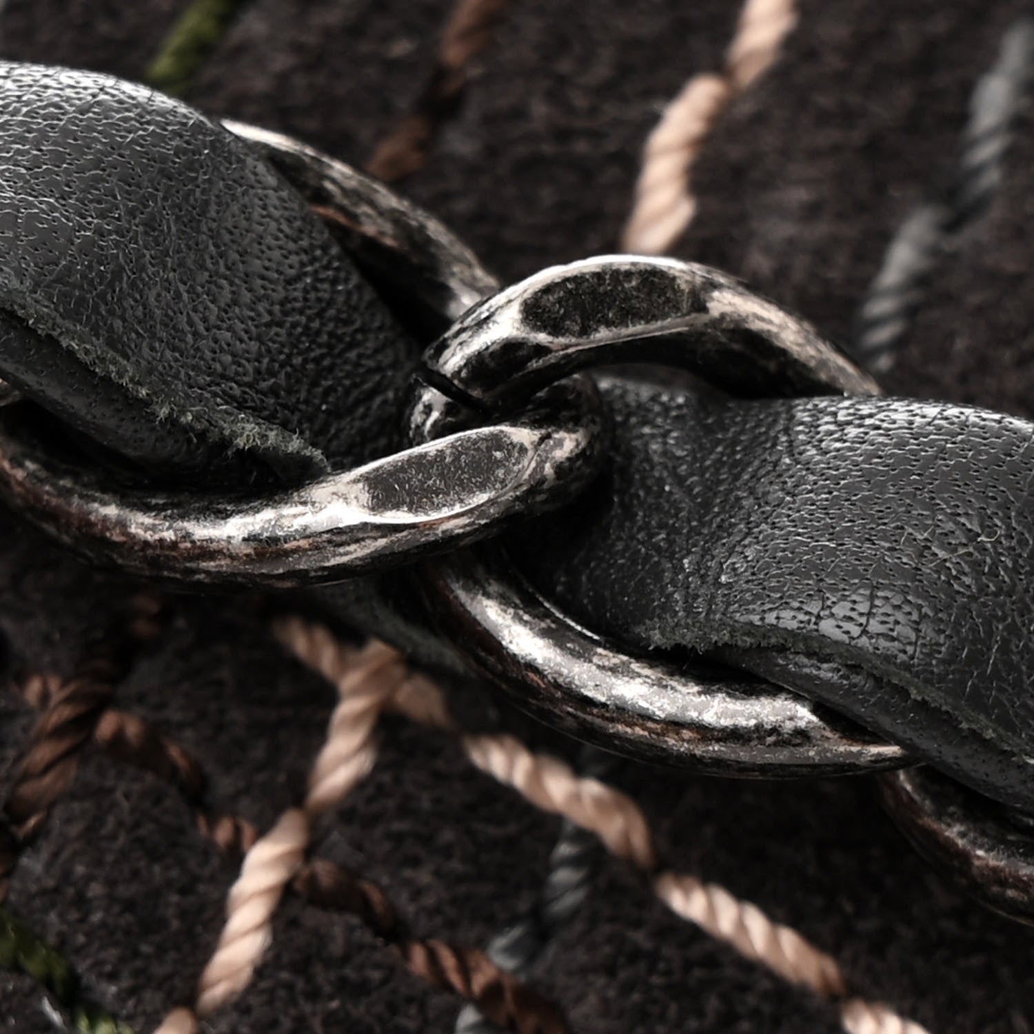 Chanel Suede Stitched Jumbo Saltire Single Flap Grey 11 of 11