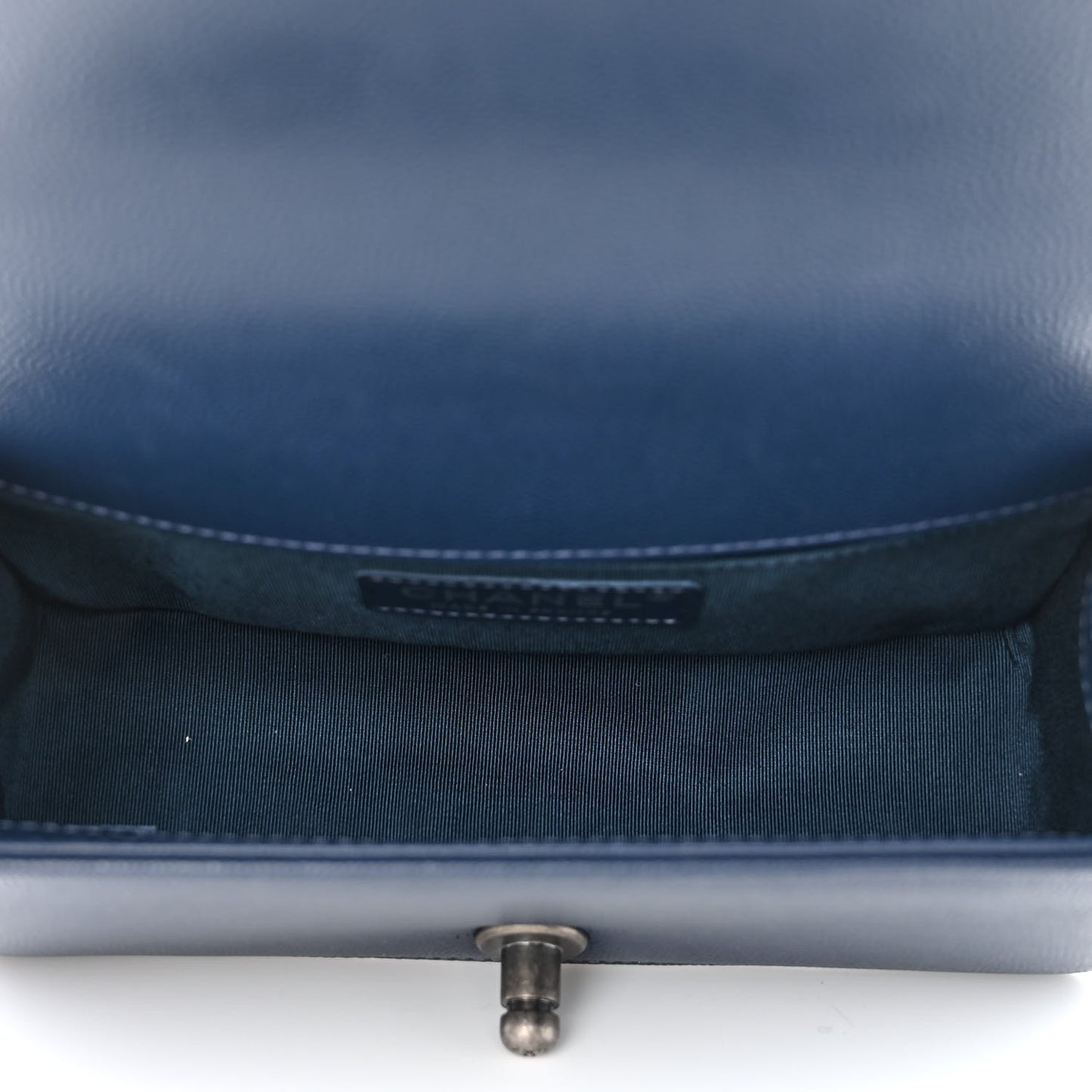 Caviar Quilted Small Boy Flap Blue