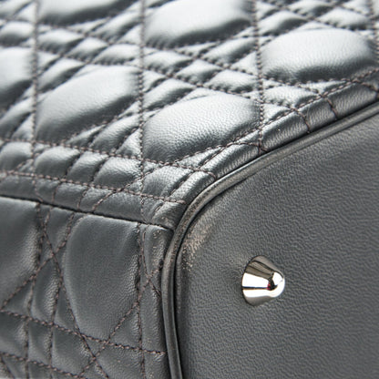 Christian Dior Lambskin Cannage Large Lady Dior Grey 6 of 11