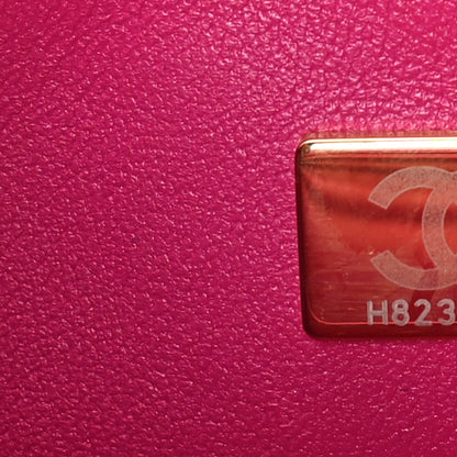 Chanel Lambskin Quilted Mini Rectangular Flap Dark Pink 6 of 7