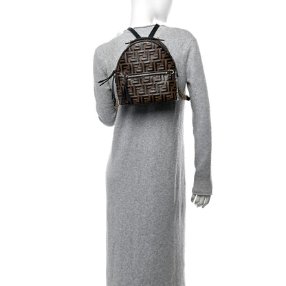 Fendi Vitello Bi-Color FF 1974 Embossed Mini Backpack Maya Black 2 of 10