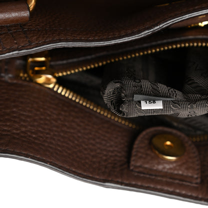 Prada Vitello Daino Shoulder Bag Bruciato 8 of 20