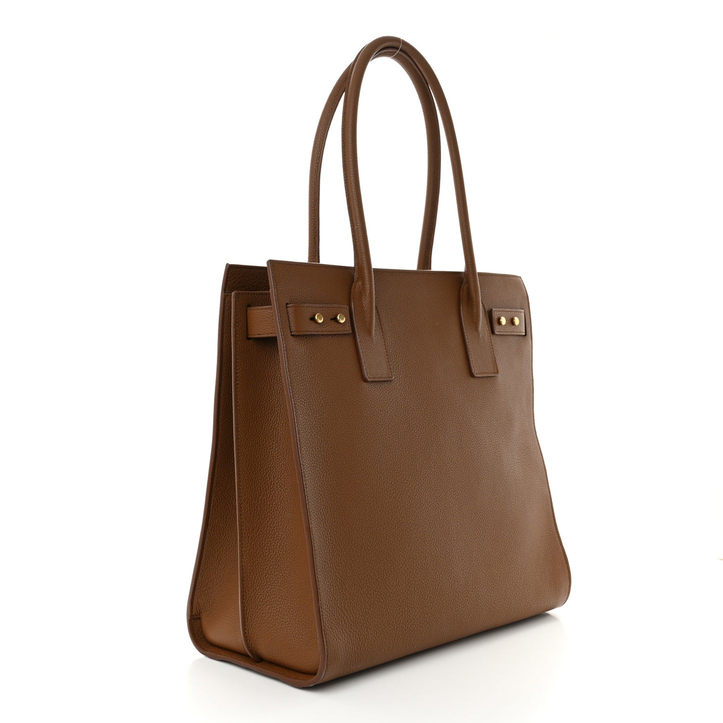Grained Calfskin Sac De Jour Souple North South Tote Brown