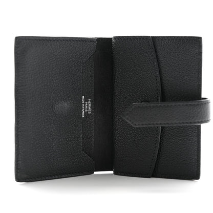 Hermes Chevre Mysore Mini Bearn Wallet Black 5 of 8