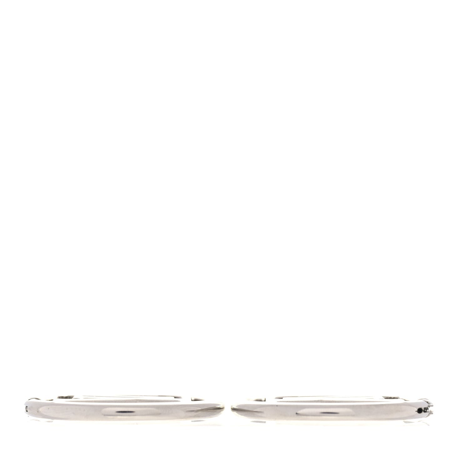 Louis Vuitton Palladium Louise Hoop Earrings Silver 2 of 3