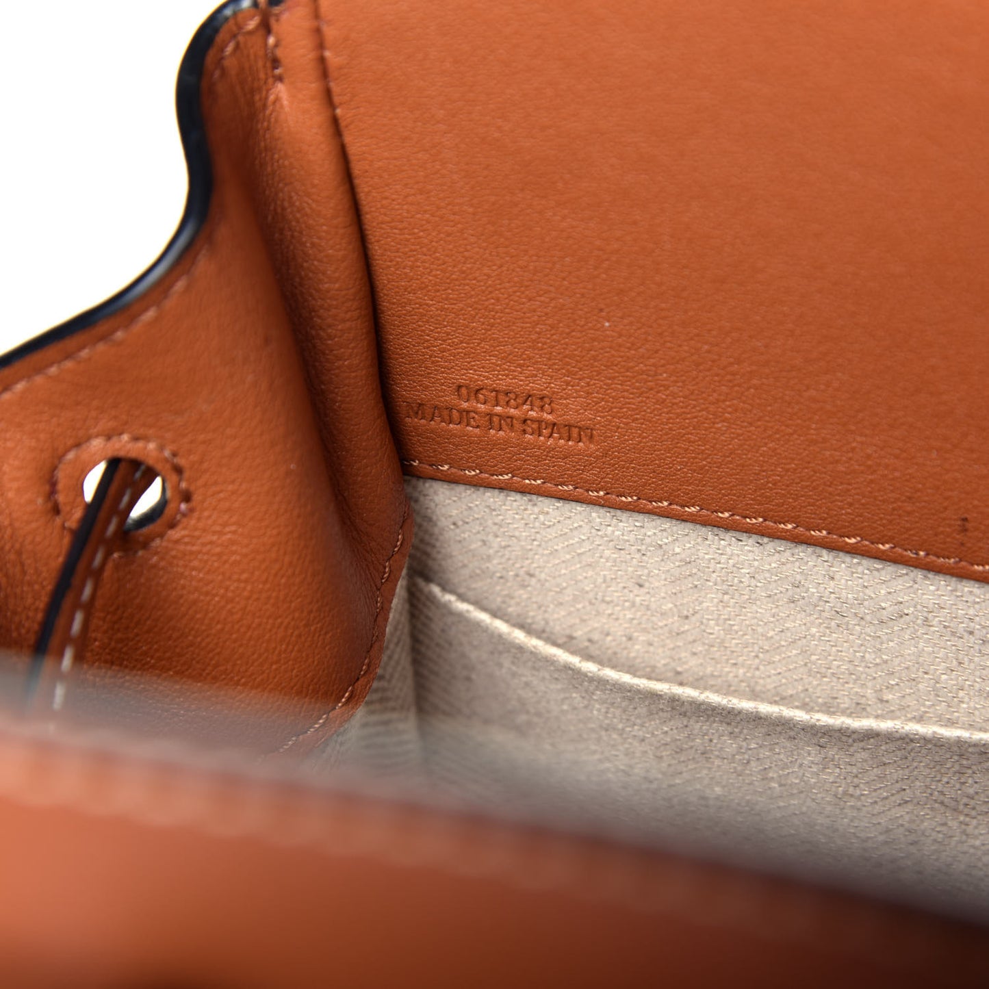 Calfskin Canvas Mini Hammock Shoulder Bag Natural Tan