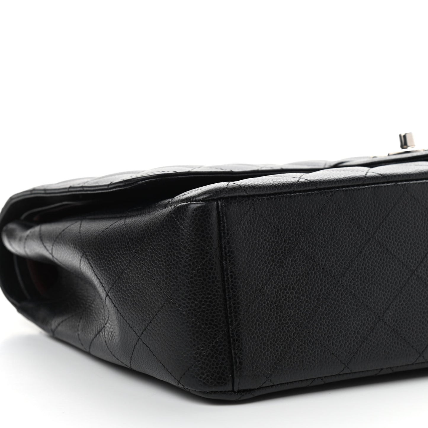 Caviar Quilted Maxi Double Flap Black