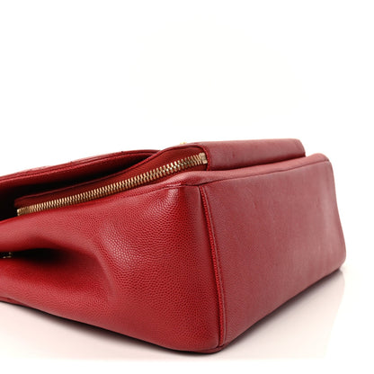 Chanel Caviar Quilted Large Business Affinity Flap  Red 8 of 9