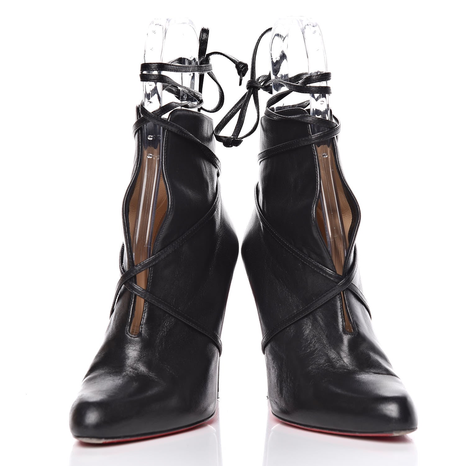 Christian Louboutin Shiny Nappa S.I.T. Rain 100 Ankle Boots 37 Black 6 of 13