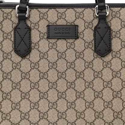 Gucci GG Supreme Monogram Medium Zippered Tote Dark Brown 8 of 11