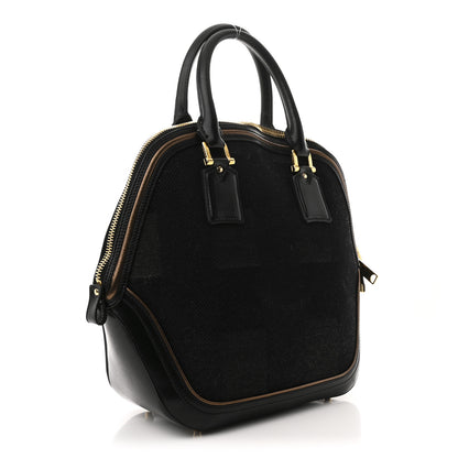 Burberry Prorsum Check Jacquard Orchard Bowling Bag Gold Black 3 of 13