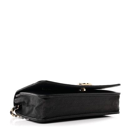 Chanel Caviar Chevron Quilted Boy Wallet On Chain WOC Black 4 of 7