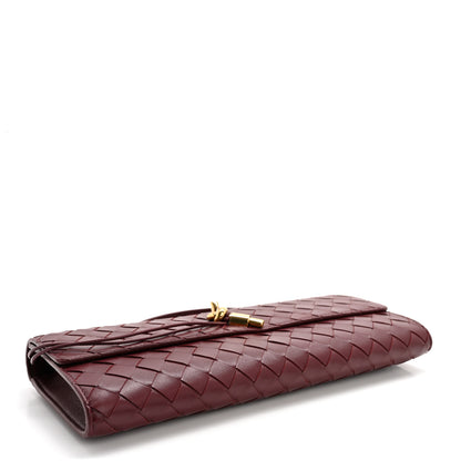 Bottega Veneta Nappa Intrecciato Long Andiamo Top Handle Clutch Barolo 4 of 16