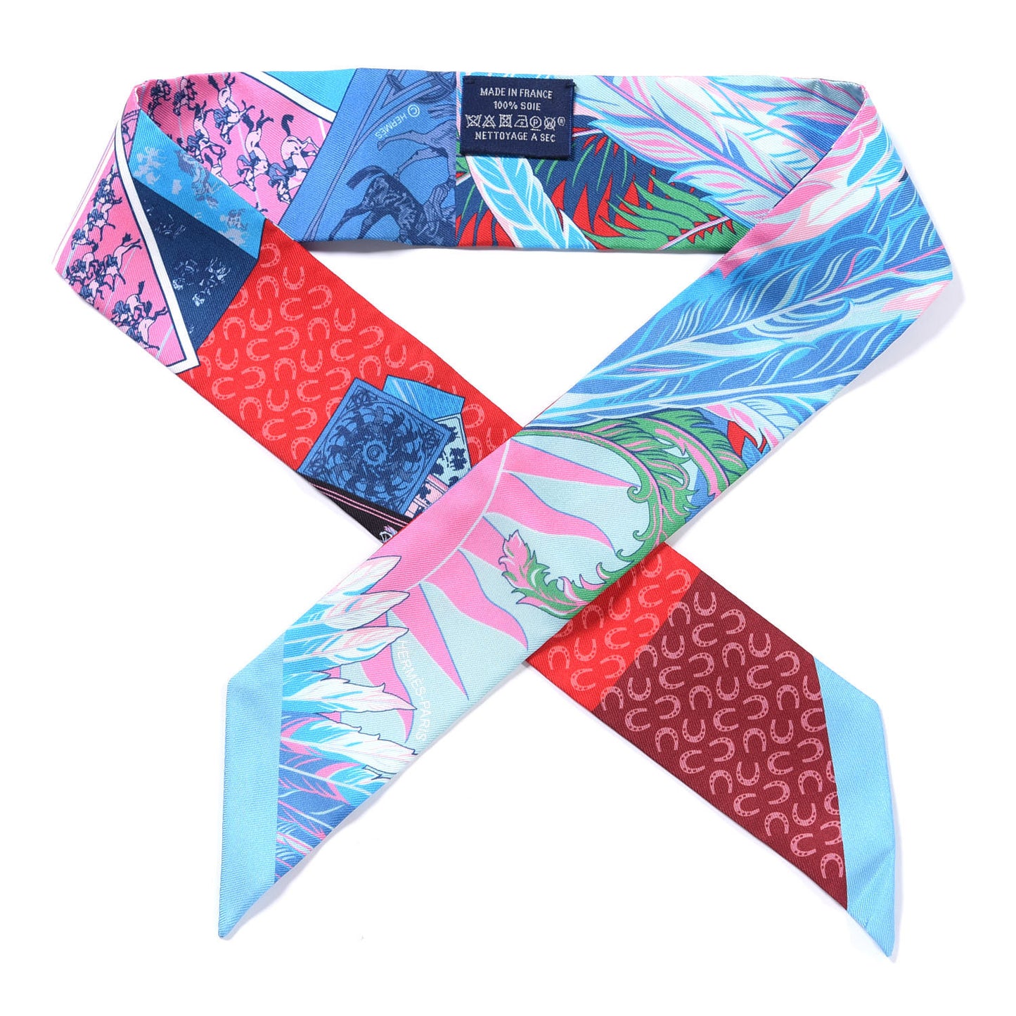 Silk Cheval Phoenix Twilly Bleu Rouge Rose