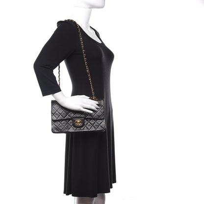 Chanel Lambskin Quilted Medium Double Flap Black 2 of 16