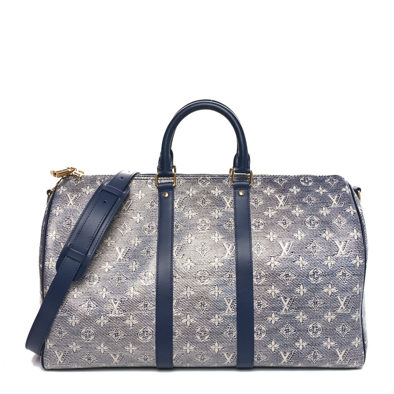 Louis Vuitton Monoglam Keepall 45 Blue 1 of 8