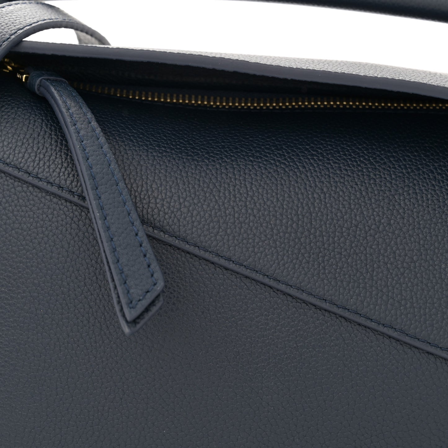 Soft Grained Calfskin Small Puzzle Edge Bag Deep Navy