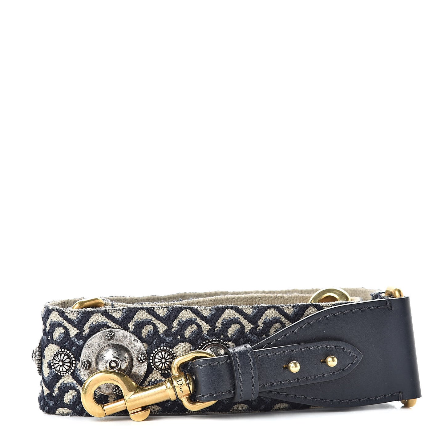 Oblique Studded Shoulder Strap Blue