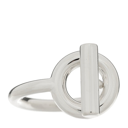 Hermes Sterling Silver GM Echappee Ring 54 6.75 1 of 4
