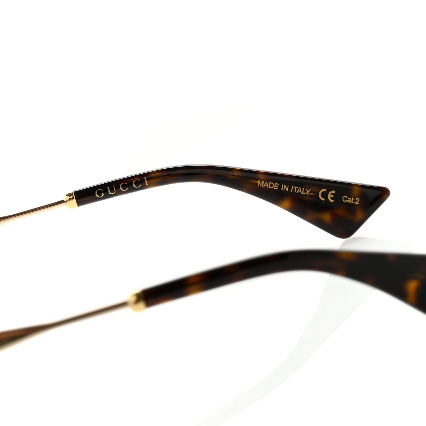 Metal Square Frame Sunglasses GG0817S Gold Grey