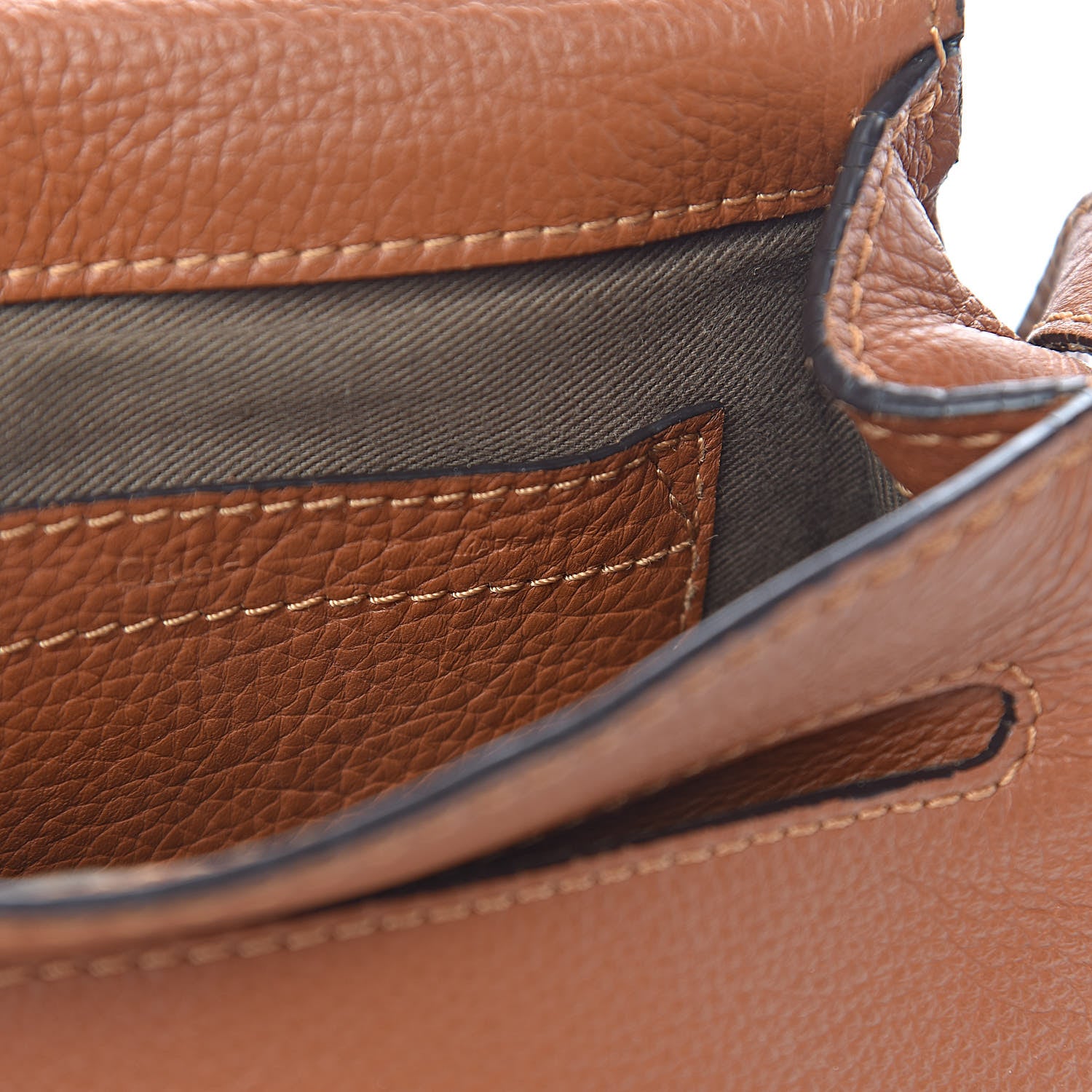 Chloe Calfskin Mini Marcie Round Crossbody Bag Tan 7 of 13
