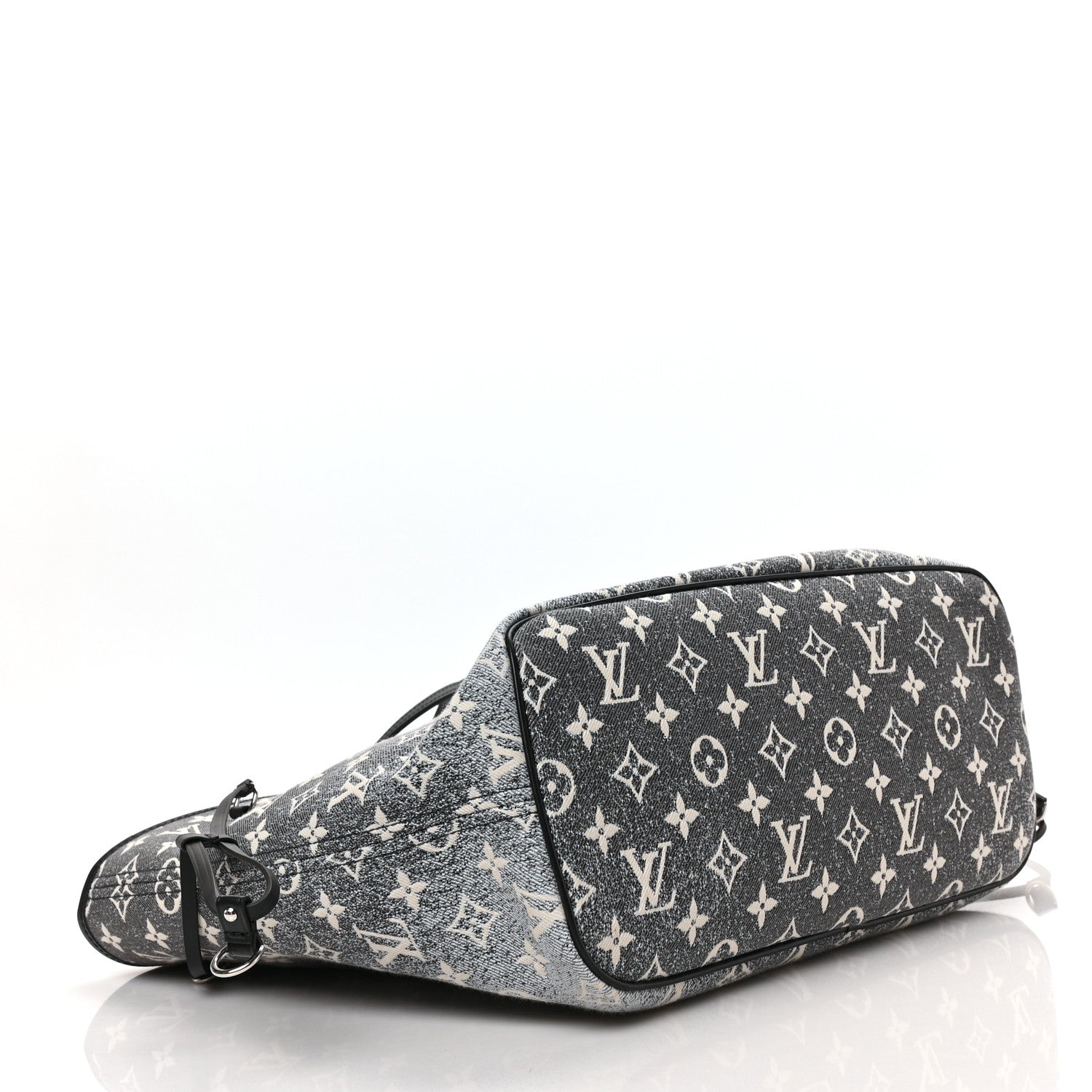 Louis Vuitton Denim Monogram Jacquard Neverfull MM Grey 4 of 8