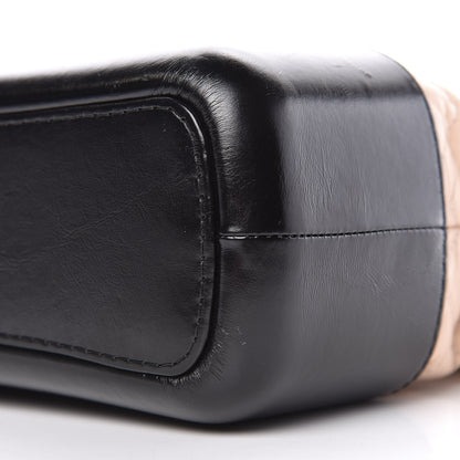 Chanel Aged Calfskin Quilted Medium Gabrielle Hobo Beige Black 9 of 12