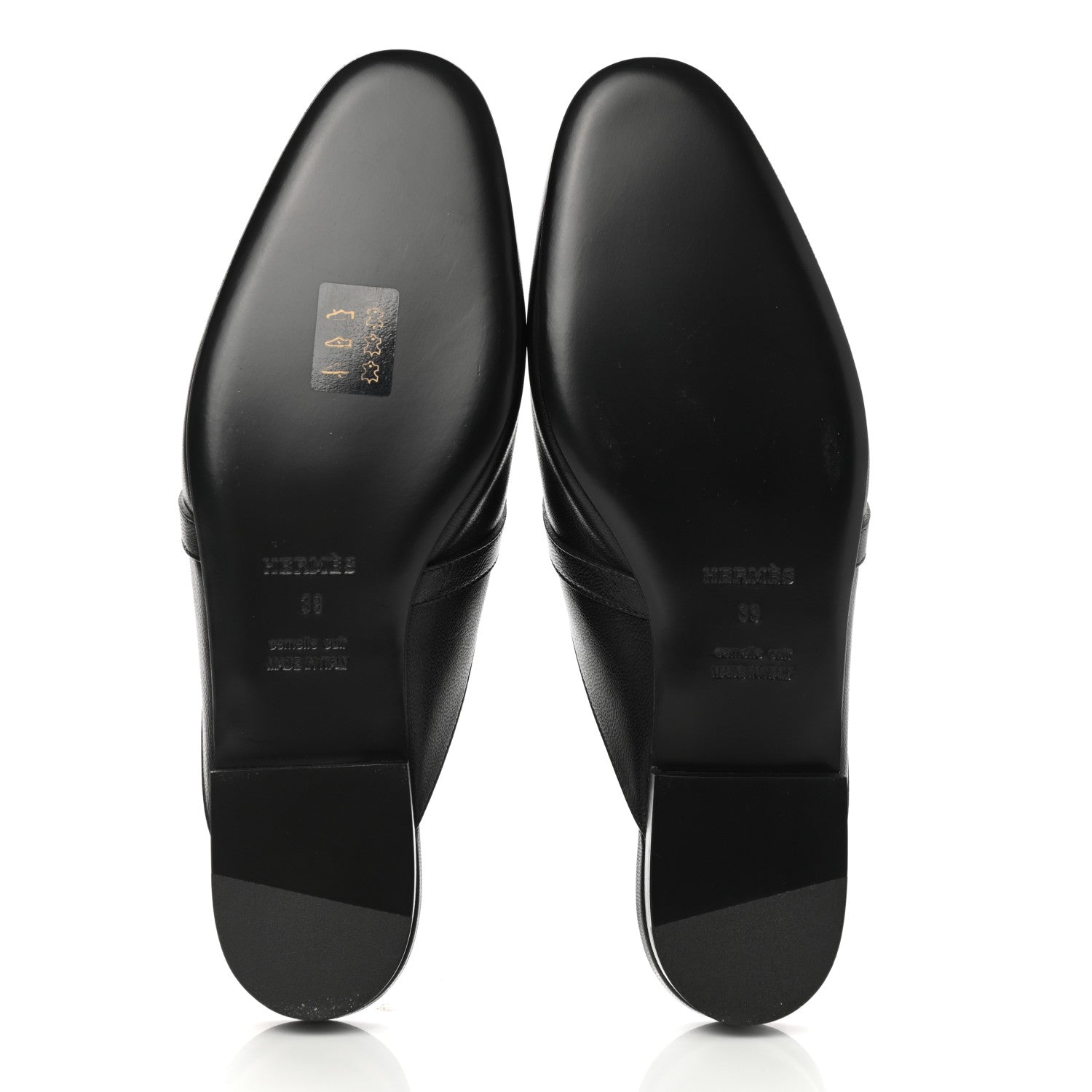 Hermes Goatskin Oz Mules 39 Black 5 of 9