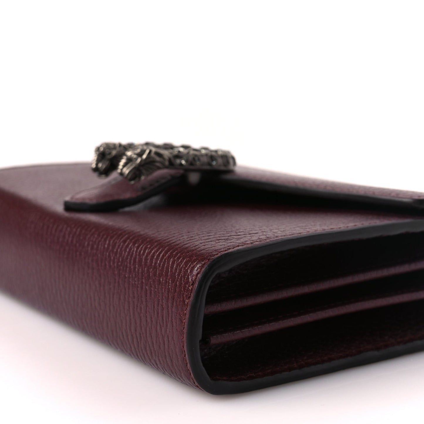 GUCCI Dollar Calfskin Crystal Mini Dionysus Chain Wallet Vintage Bordeaux Vintage Bordeaux