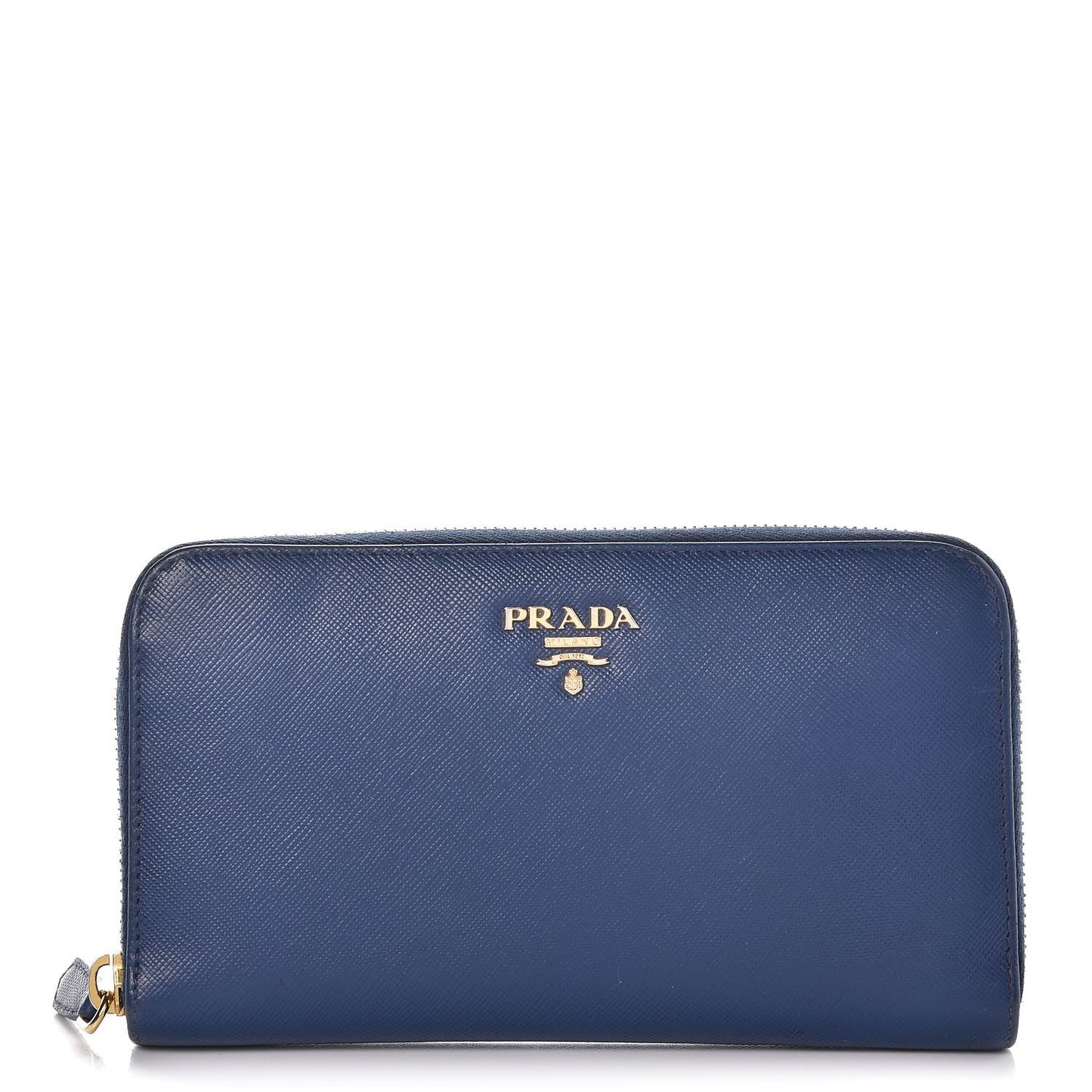 Saffiano Metal Zip Around Wallet Bleuette