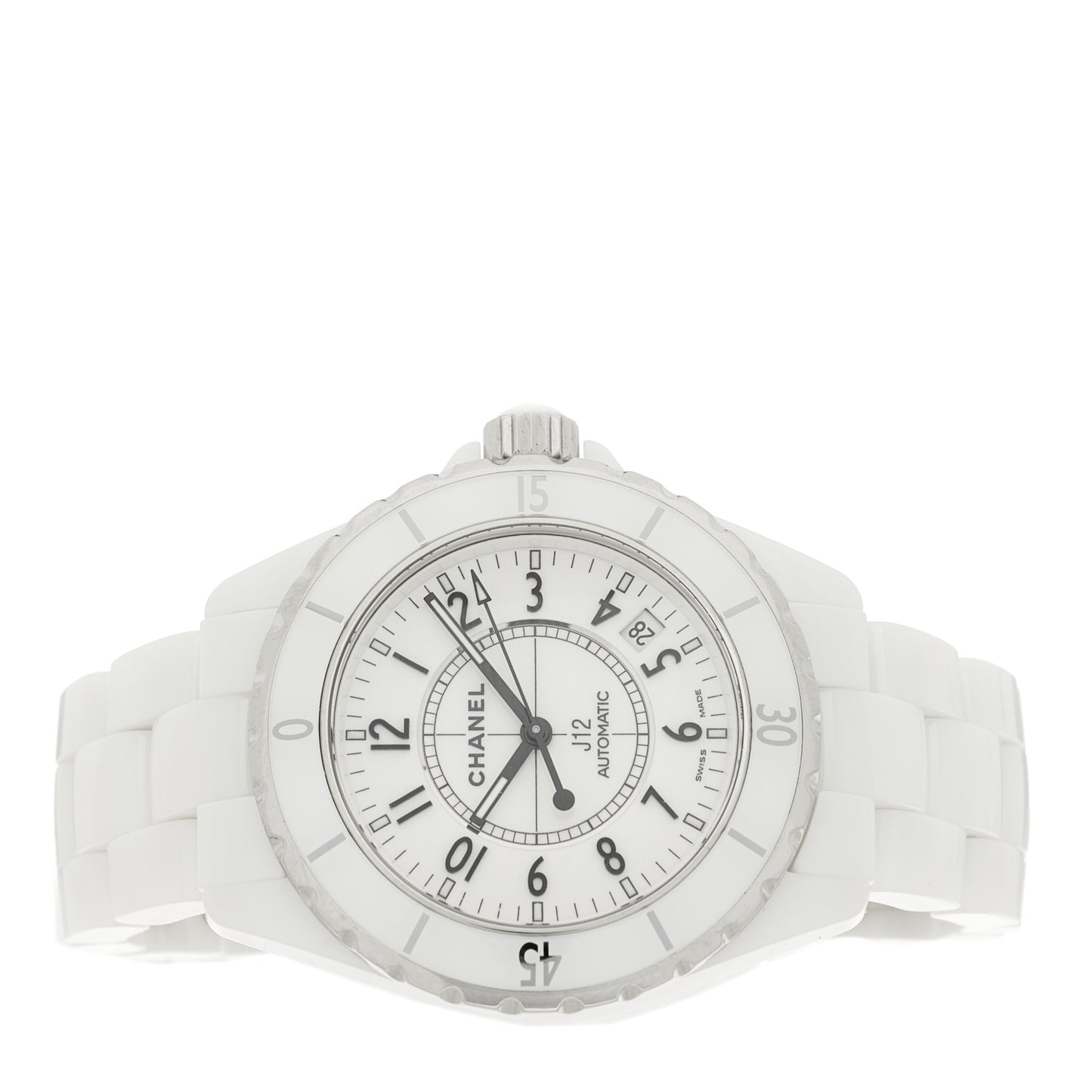 Stainless Steel Ceramic 38mm J12 Automatic Watch White