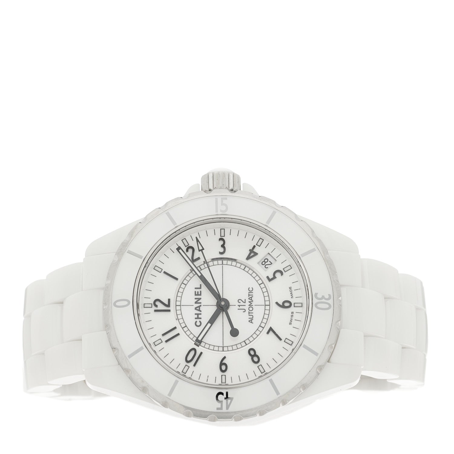 Chanel Stainless Steel Ceramic 38mm J12 Automatic Watch White 2 of 5