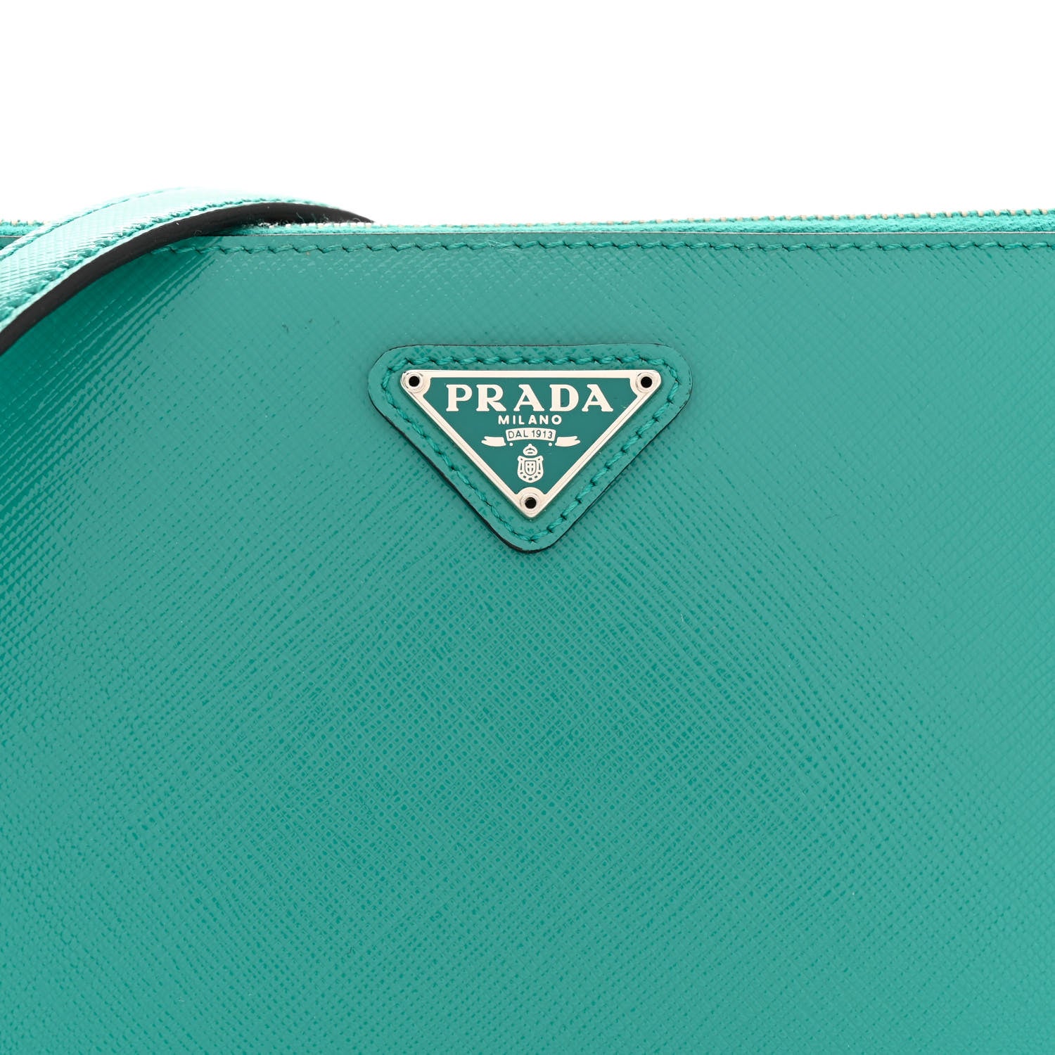 Prada Saffiano Vernice Chain Crossbody Bag Assenzio 7 of 11