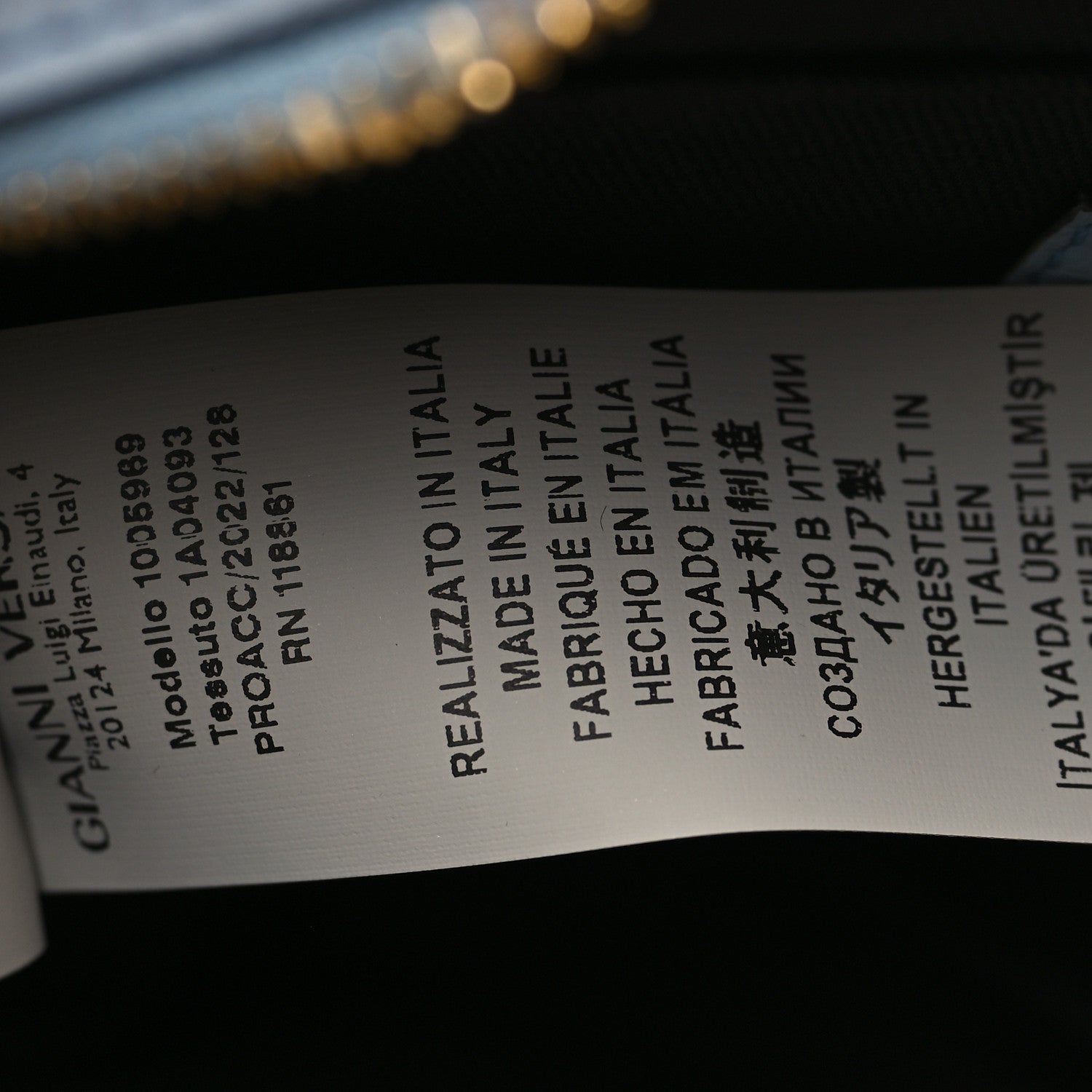 Versace Grainy Calfskin Virtus Small Camera Bag Blue 7 of 10