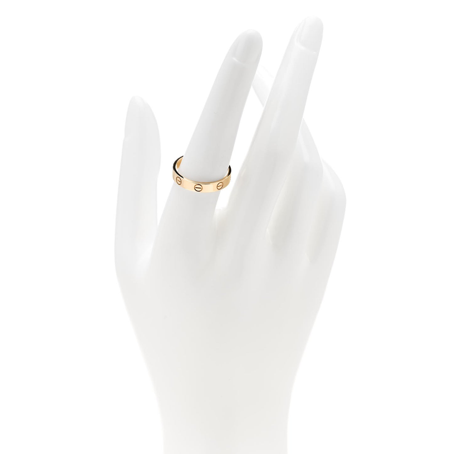 18K Yellow Gold 3.5mm LOVE Wedding Band Ring 56 7.5