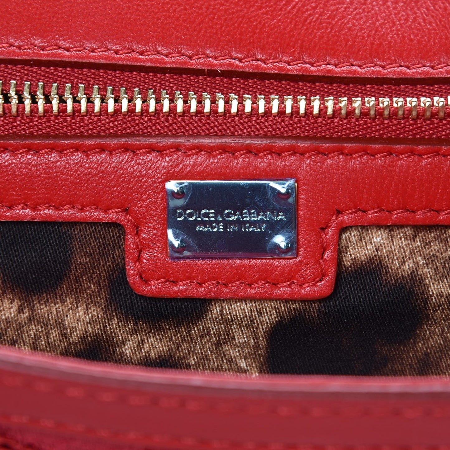 Lambskin Lace Miss Dolce Shoulder Bag Red