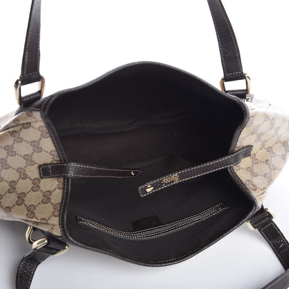 Gucci Crystal Monogram Medium Abbey Shoulder Bag Dark Brown 5 of 11
