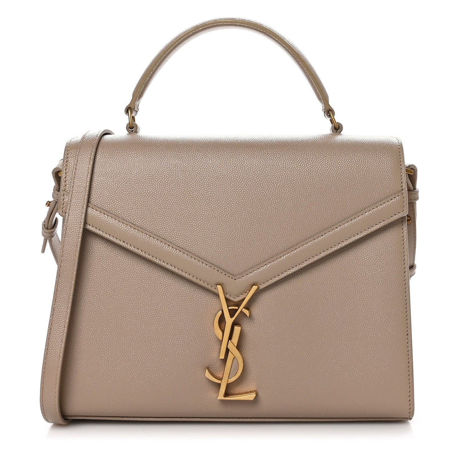 Grain de Poudre Medium Classic Monogram Cassandra Top Handle Dark Beige