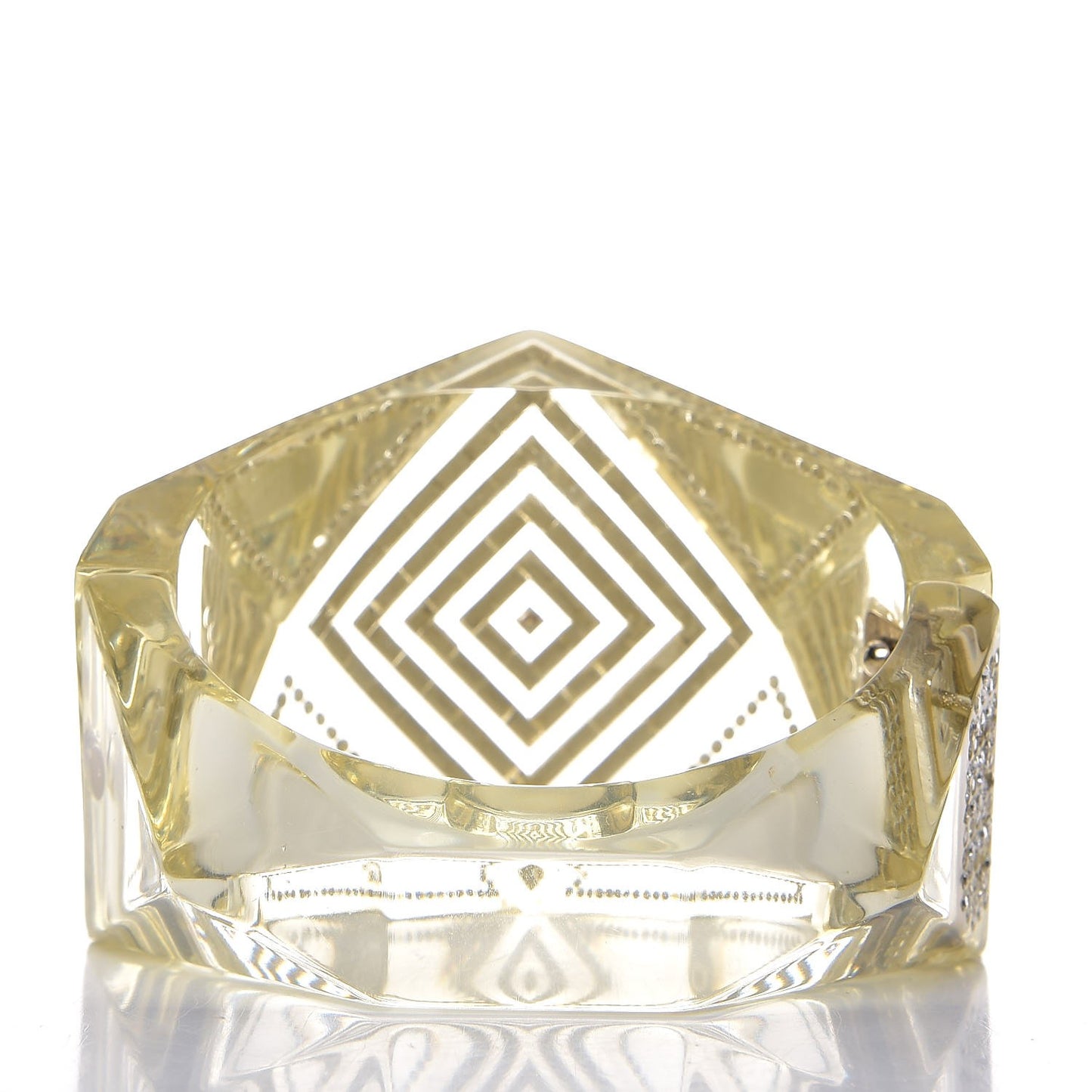 Lucite Baguette Crystal CC Cuff