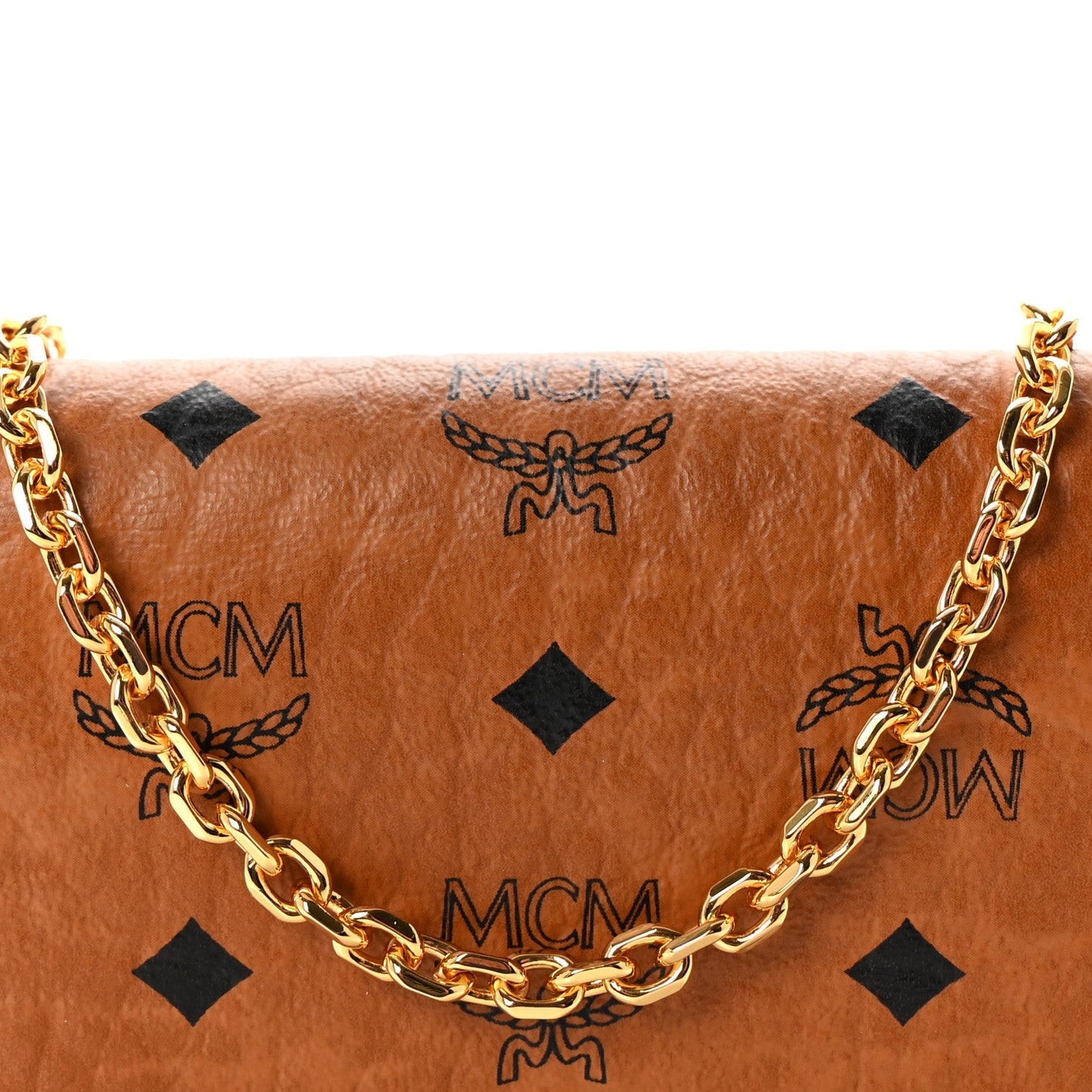 Visetos Original Mini Chain Wallet Cognac