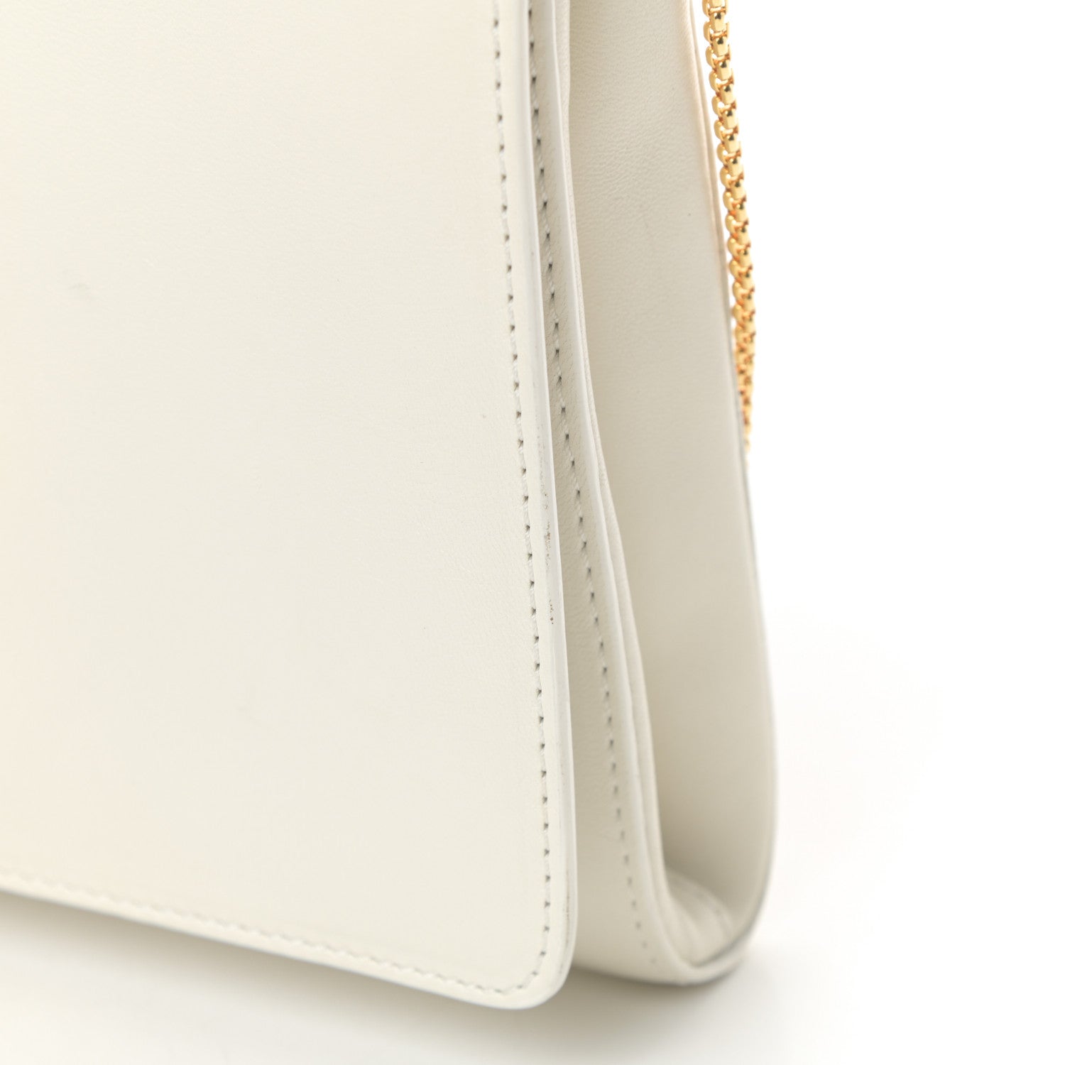 Versace Calfskin Palazzo Chain Evening Bag White 11 of 12