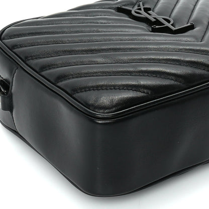 Saint Laurent Calfskin Matelasse Monogram Monochrome Lou Camera Bag  Black 7 of 8