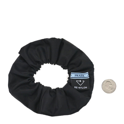 Prada Re-Nylon Metal Logo Scrunchie Black 2 of 4